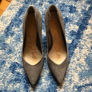 Sam Edelman Grey Suede Heels - Size 6.5